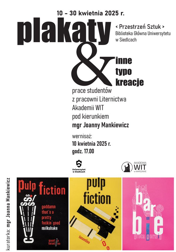 Joanna Mankiewicz: Plakaty & inne typo kreacje